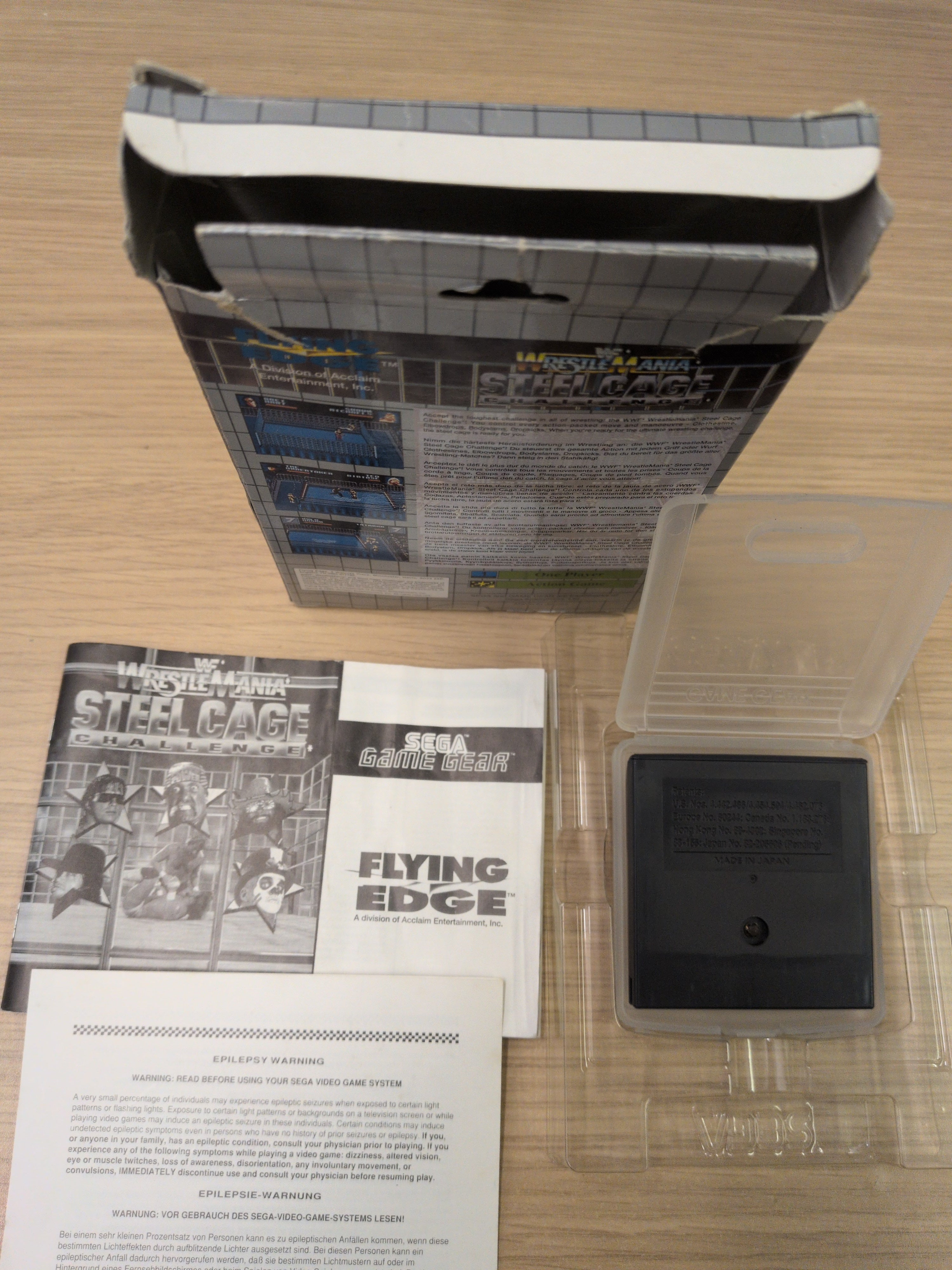 WrestleMania Steel Cage Challenge Sega Game Gear game WrestleMania Steel Cage Challenge Sega Game Gear game